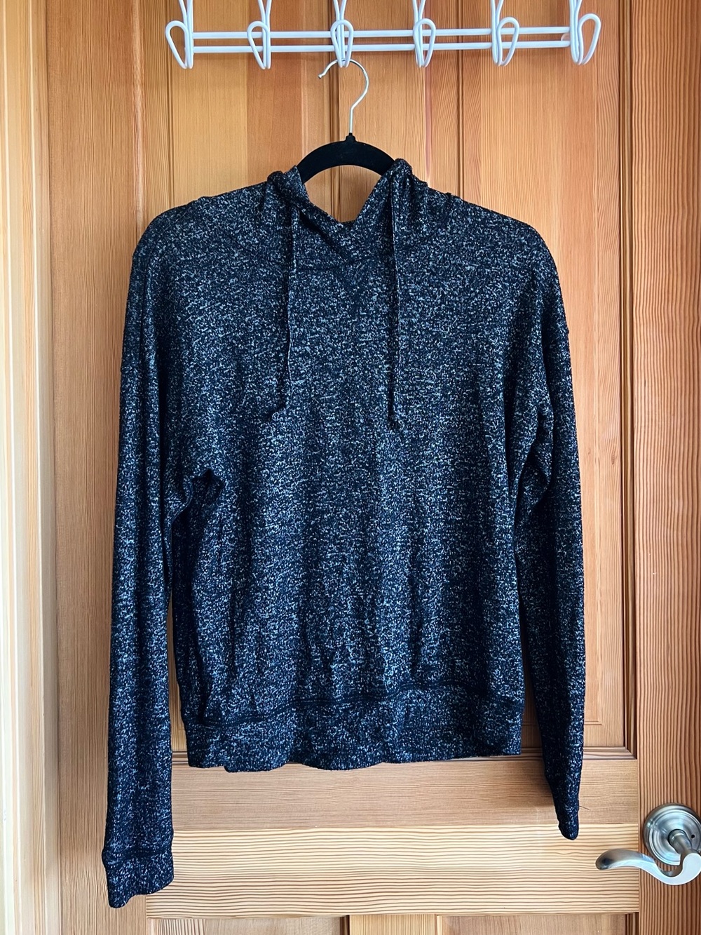 Xhilaration Black Speckled Hooded Pullover Sleepwear